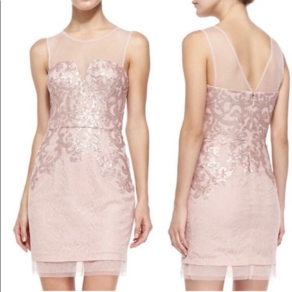 MAX AZRIA BLUSH MIDI DRESS